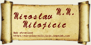 Miroslav Milojičić vizit kartica